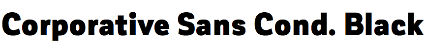 Corporative Sans Condensed Black