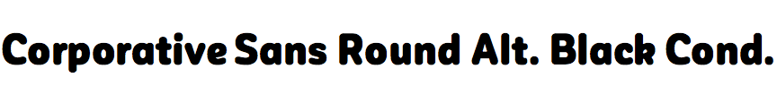 Corporative Sans Round Alternate Black Condensed