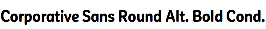 Corporative Sans Round Alternate Bold Condensed