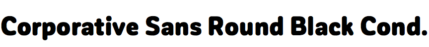 Corporative Sans Round Black Condensed