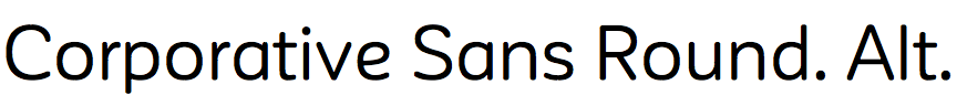 Corporative Sans Rounded Alternate