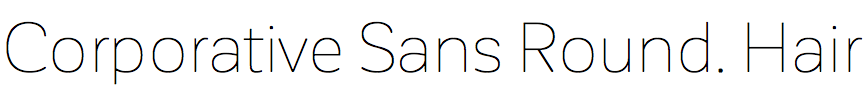 Corporative Sans Rounded Hair