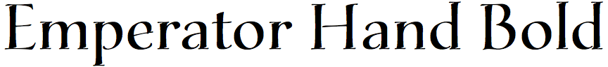Emperator Hand Bold