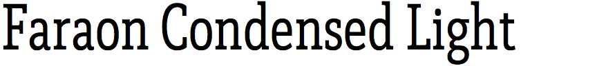 Faraon Condensed Light