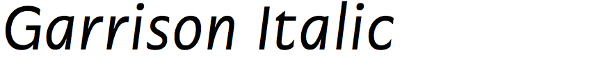 Garrison Italic