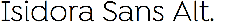 Isidora Sans Alternate