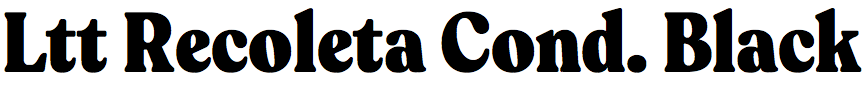 Ltt Recoleta Condensed Black