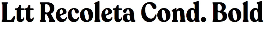 Ltt Recoleta Condensed Bold