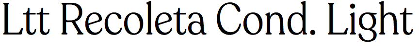 Ltt Recoleta Condensed Light