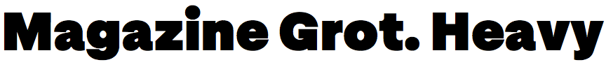 Magazine Grotesque Heavy