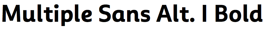 Multiple Sans Alternate I Bold