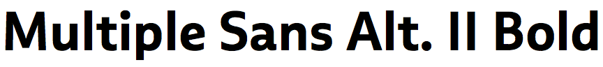 Multiple Sans Alternate II Bold