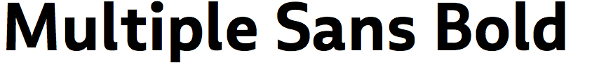 Multiple Sans Bold