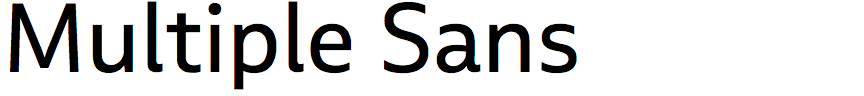 Multiple Sans