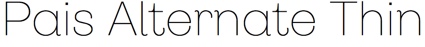Pais Alternate Thin