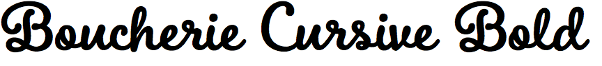 Boucherie Cursive Bold