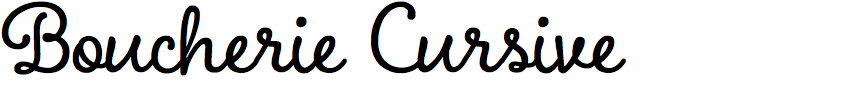 Boucherie Cursive