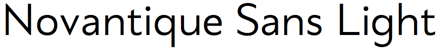 Novantique Sans Light