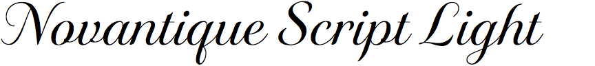 Novantique Script Light
