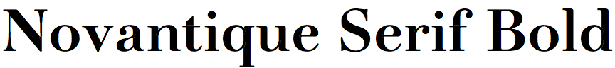 Novantique Serif Bold