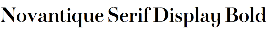 Novantique Serif Display Bold