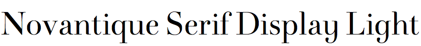 Novantique Serif Display Light
