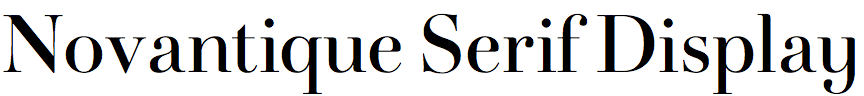 Novantique Serif Display
