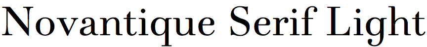 Novantique Serif Light