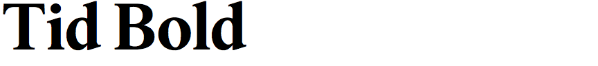Tid Bold