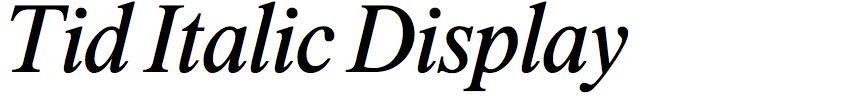 Tid Italic Display