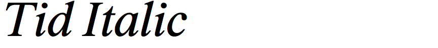 Tid Italic