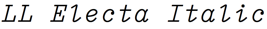 LL Electa Italic