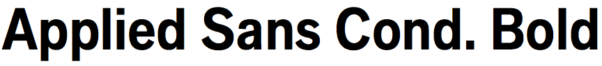 Applied Sans Condensed Bold