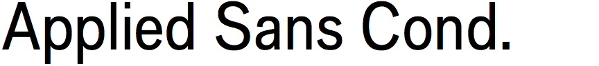 Applied Sans Condensed