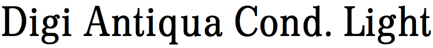 Digi Antiqua Condensed Light