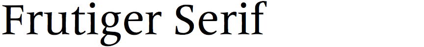 Frutiger Serif