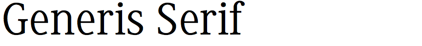 Generis Serif