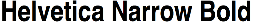 Helvetica Narrow Bold