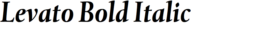 Levato Bold Italic