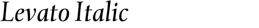 Levato Italic