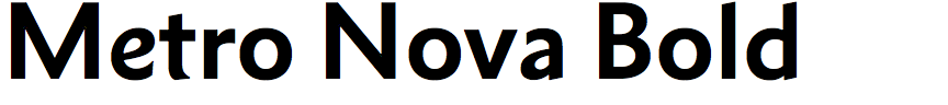 Metro Nova Bold