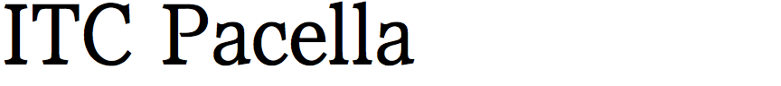 ITC Pacella (Linotype)