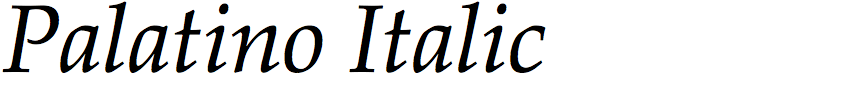 Palatino Italic