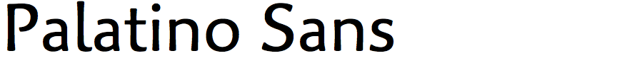 Palatino Sans