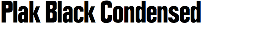 Plak Black Condensed