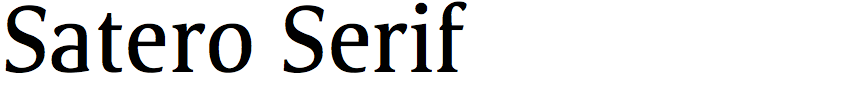 Satero Serif