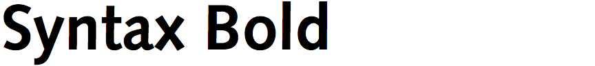 Syntax Bold