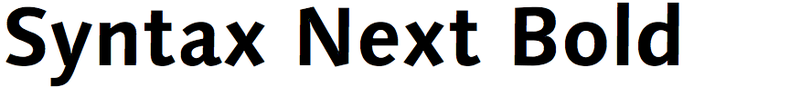 Syntax Next Bold