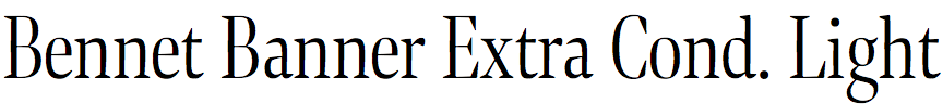 Bennet Banner Extra Condensed Light