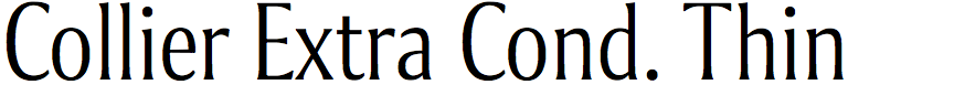 Collier Extra Condensed Thin